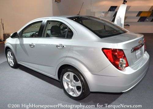 The back of the new 2012 Chevy Sonic sedan | Torque News